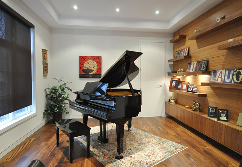 Piano room interior design